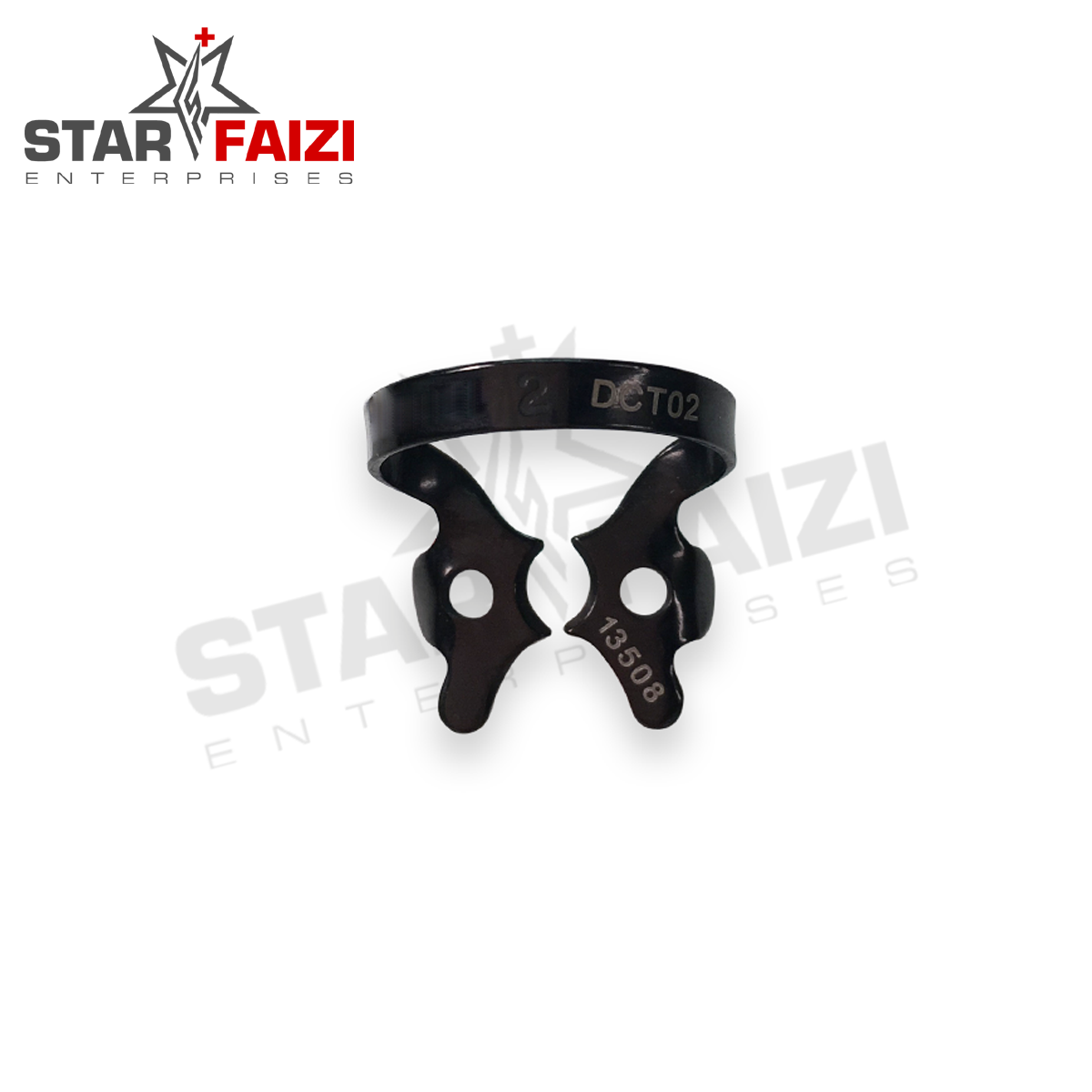 NO. 2 BLACK COATED RUBBER DAM CLAMP