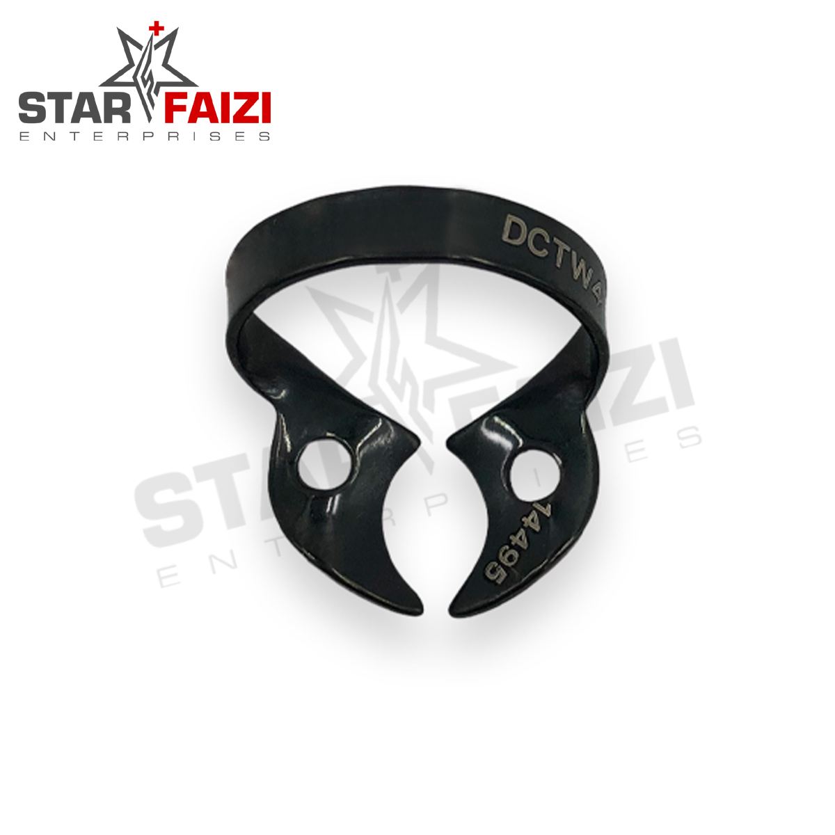 NO. 4W BLACK COATED RUBBER DAM CLAMP