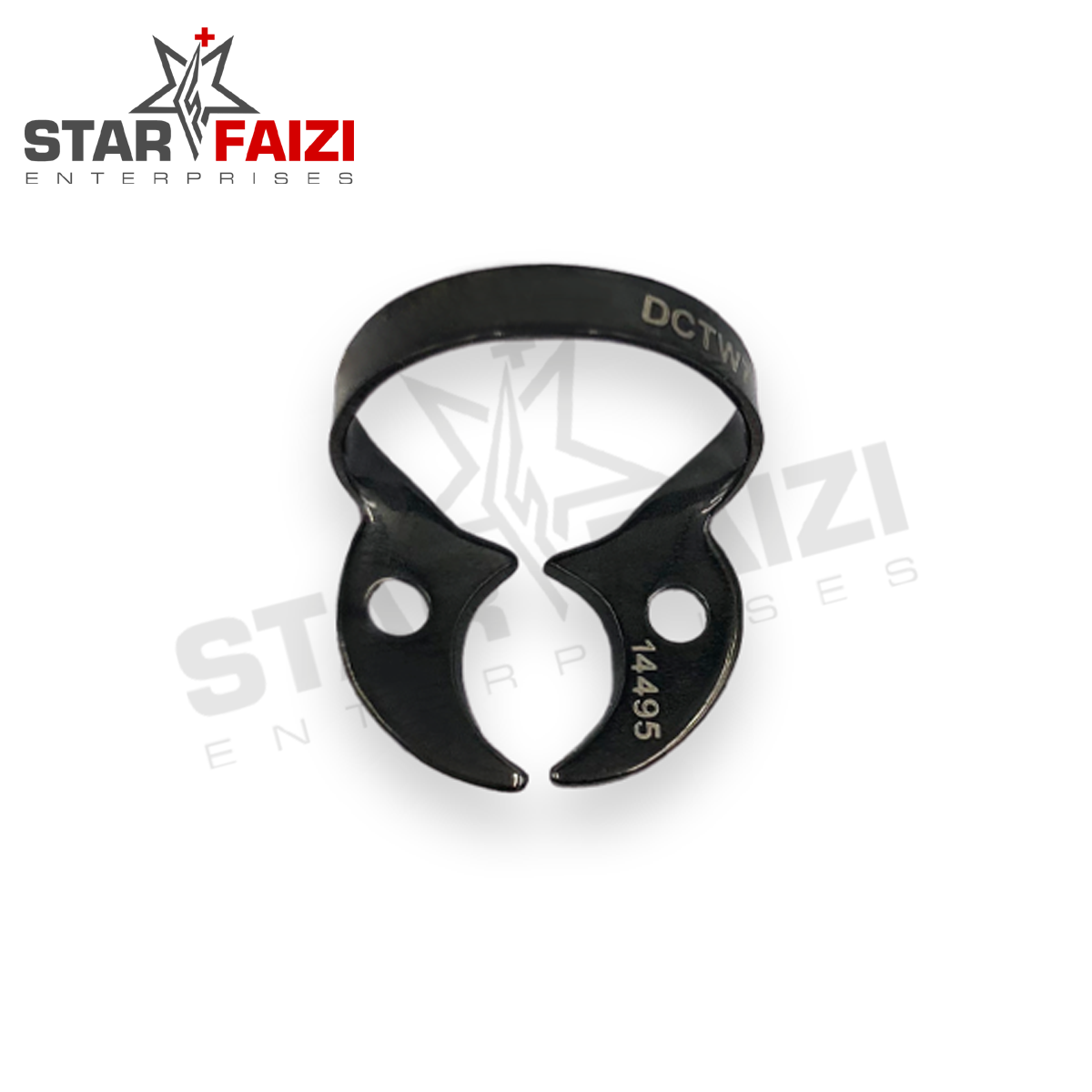 NO. W7 BLACK COATED RUBBER DAM CLAMP